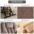 Bestier 40.9 in. W Khaki Power Lift Recliner Chair with Massage and Heating