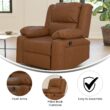 Flash Furniture Marius Cognac LeatherSoft Faux leather Upholstered Stationary