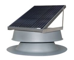 Skyview Solar Attic Fans 27.5-in x 27-in Black Aluminum Roll Roof Ridge Vent