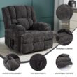 GZMR Up to 350 LBS 8-Point Vibration Massage Heating Power Lift Recliner Gray Polyester Upholstered Powered Reclining Stationary Infinite-position with Lift Assistance