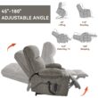 Boyel Living Brown Dual Motor Infinite Position Up to 350 LBS Chenille Power Lift Recliner Chair with Dual Cup Holders
