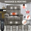 Boyel Living Brown Dual Motor Infinite Position Up to 350 LBS Chenille Power Lift Recliner Chair with Dual Cup Holders