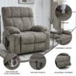 Boyel Living Brown Dual Motor Infinite Position Up to 350 LBS Chenille Power Lift Recliner Chair with Dual Cup Holders