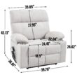 Boyel Living Beige Dual Motor Infinite Position Up to 350 LBS Chenille Power Lift Recliner Chair with Dual Cup Holders