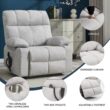 Boyel Living Beige Dual Motor Infinite Position Up to 350 LBS Chenille Power Lift Recliner Chair with Dual Cup Holders