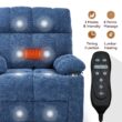 Boyel Living Blue Dual Motor Infinite Position Up to 350 LBS Chenille Power Lift Recliner Chair with Dual Cup Holders