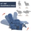 Boyel Living Blue Dual Motor Infinite Position Up to 350 LBS Chenille Power Lift Recliner Chair with Dual Cup Holders