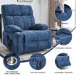 Boyel Living Blue Dual Motor Infinite Position Up to 350 LBS Chenille Power Lift Recliner Chair with Dual Cup Holders