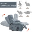 Boyel Living Gray Dual Motor Infinite Position Up to 350 LBS Chenille Power Lift Recliner Chair with Dual Cup Holders