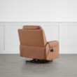 Circle 55 Saddle Leather Upholstered Powered Reclining Stationary with Lift Assistance