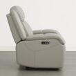 Circle 55 Grey Leather Upholstered Powered Reclining Stationary Infinite-position