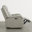 Circle 55 Grey Leather Upholstered Powered Reclining Stationary Infinite-position