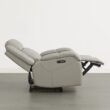 Circle 55 Grey Leather Upholstered Powered Reclining Stationary Infinite-position