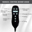 Huluwat Black Chenille Single Motor Power Lift Recliner Chair with Massage and Heat for Elderly Heavy Duty Motion Mechanism and One USB for Charging Max Reclining Angle 155