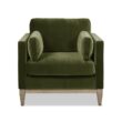 Jennifer Taylor Home Knox 36-in W Farmhouse Olive Green Velvet Accent Armchair