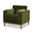 Jennifer Taylor Home Knox 36-in W Farmhouse Olive Green Velvet Accent Armchair