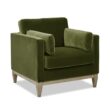 Jennifer Taylor Home Knox 36-in W Farmhouse Olive Green Velvet Accent Armchair