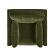 Jennifer Taylor Home Knox 36-in W Farmhouse Olive Green Velvet Accent Armchair