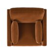 Jennifer Taylor Home 36 W Modern Burnt Orange Velvet Accent Armchair