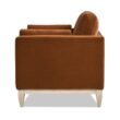 Jennifer Taylor Home 36 W Modern Burnt Orange Velvet Accent Armchair