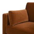 Jennifer Taylor Home 36 W Modern Burnt Orange Velvet Accent Armchair