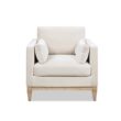 Jennifer Taylor Home Knox 36-in W Farmhouse French Beige Velvet Accent Armchair