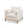 Jennifer Taylor Home Knox 36-in W Farmhouse French Beige Velvet Accent Armchair