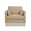 Jennifer Taylor Home Knox 36-in W Farmhouse Fawn Brown Velvet Accent Armchair