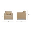 Jennifer Taylor Home Knox 36-in W Farmhouse Fawn Brown Velvet Accent Armchair