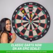 GoSports Giant 3 ft or 4 ft Cork Dartboards - Includes 12 Giant Darts and Scoreboard - New Fun Twist on Darts