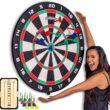 GoSports Giant 3 ft or 4 ft Cork Dartboards - Includes 12 Giant Darts and Scoreboard - New Fun Twist on Darts