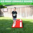 GoSports 4 x 2 ft All Weather Cornhole Boards - American Flag, Red, or Blue - Game Set Includes 8 Bean Bags & Rules