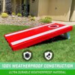GoSports 4 x 2 ft All Weather Cornhole Boards - American Flag, Red, or Blue - Game Set Includes 8 Bean Bags & Rules
