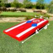 GoSports 4 x 2 ft All Weather Cornhole Boards - American Flag, Red, or Blue - Game Set Includes 8 Bean Bags & Rules