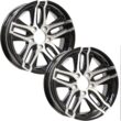 eCustomrim 2-Pack Aluminum Trailer Wheels 14X5.5 14 Inch 5 Lug 4.5 Center Altitude Black Rim 3.19 Center Bore