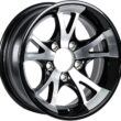 eCustomrim Aluminum Trailer Wheel 13X5 13 Inch 5 Lug 4.5 Center A1411 Black Rim, Durable Utility Trailer Wheel for Towing Applications