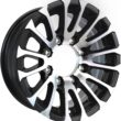 eCustomrim Aluminum Trailer Wheel 16X7 16 X 7 8 Lug 6.5 Center Avalanche Matte Black Rim 4.90 Center Bore