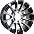 eCustomrim Aluminum Trailer Wheel 16X6 16 Inch Avalanche Black 6 Lug On 5.5 Inch Center Rim 3.75 Center Bore 3640 lbs.