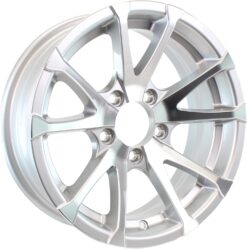 eCustomrim Aluminum Trailer Wheel 14X5.5 14 Inch Avalanche Style 5 Lug On 4.5 Inch Center Rim 3.19 Center Bore