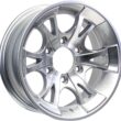 eCustomrim Aluminum Trailer Wheel 15X6 15 Inch A1411 Silver Grey 6 Lug On 5.5 Inch Center Rim, Durable Utility Trailer Wheel for Towing Applications