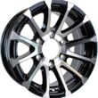 eCustomrim Aluminum Boat Camper Trailer Rim Wheel 6 Lug 15 Inch Avalanche V-Spoke Black, Durable Utility Trailer Wheel for Towing Applications