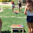 GoSports 4 ft x 2 ft Commercial Grade Cornhole Boards Set - Natural Wood Cornhole Boards, Choose from Different Bean Bag Color Combinations
