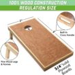 GoSports 4 ft x 2 ft Commercial Grade Cornhole Boards Set - Natural Wood Cornhole Boards, Choose from Different Bean Bag Color Combinations
