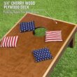 GoSports 4 ft x 2 ft Commercial Grade Cornhole Boards Set - Natural Wood Cornhole Boards, Choose from Different Bean Bag Color Combinations