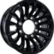 eCustomrim Aluminum Trailer Wheel 16X6 16 Inch 8 Lug 6.5 Center Edge Black Rim 3.75 Center Bore
