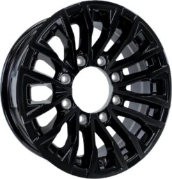 eCustomrim Aluminum Trailer Wheel 16X6 16 Inch 8 Lug 6.5 Center Edge Black Rim 3.75 Center Bore