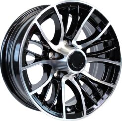 eCustomrim Aluminum Trailer Wheel 14X5.5 14 Inch Black Evolution 5 Lug On 4.5 Inch Center Rim