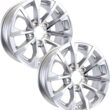eCustomrim 2-Pack Aluminum Trailer Wheels 15X5 15 Inch Rim 3.19 Center Bore Silver Grey Machined 5 Lug