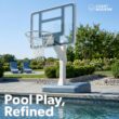 Coast Modern Pool Basketball Hoop with Adjustable Height - Poolside Basketball Hoop with Weighted Base, Premium Acrylic Backboard, & 18" Steel Rim Coast Modern Pool Basketball Hoop with Adjustable Height - Poolside Basketball Hoop with Weighted Base, Premium Acrylic Backboard, & 18