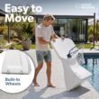 GoSports Coast Modern Poolside Basketball Hoop with Wheels - Premium Outdoor Pool Basketball Hoop with 2 Swimming Pool Basketballs and Ball Pump, White Coast Modern Poolside Basketball Hoop with Wheels - Premium Outdoor Pool Basketball Hoop with 2 Swimming Pool Basketballs and Ball Pump